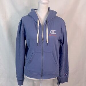 Champion Blue Hooded Zip Up Sweatshirt- NWT